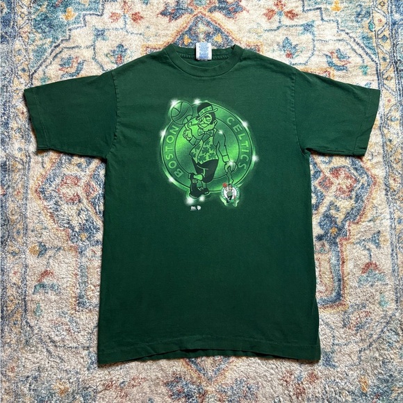 Vintage NBA Pro Player Boston Celtics Logo T-shirt Medium - Picture 1 of 6
